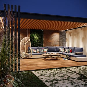 Espaces extérieurs d’une villa résidentielle